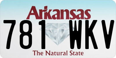 AR license plate 781WKV