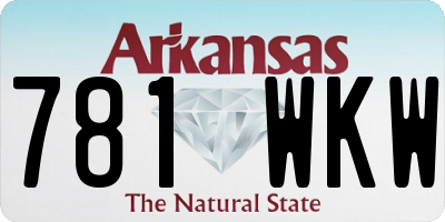 AR license plate 781WKW