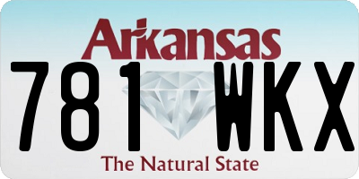 AR license plate 781WKX