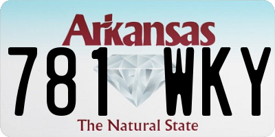 AR license plate 781WKY