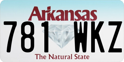 AR license plate 781WKZ