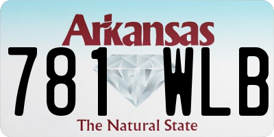 AR license plate 781WLB