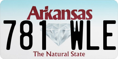 AR license plate 781WLE