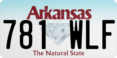 AR license plate 781WLF