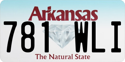 AR license plate 781WLI