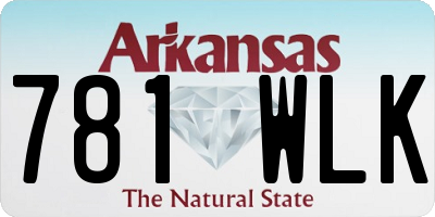 AR license plate 781WLK