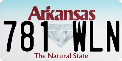 AR license plate 781WLN
