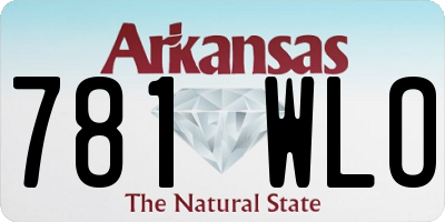 AR license plate 781WLO