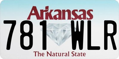 AR license plate 781WLR