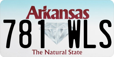 AR license plate 781WLS