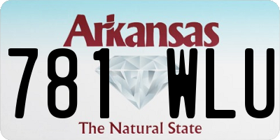 AR license plate 781WLU