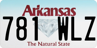 AR license plate 781WLZ