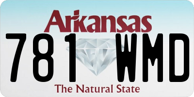 AR license plate 781WMD