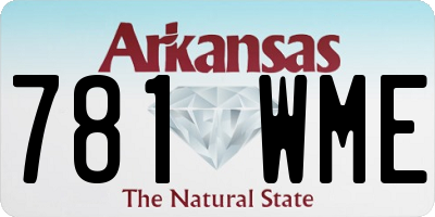 AR license plate 781WME