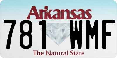 AR license plate 781WMF