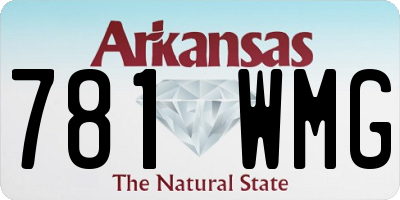 AR license plate 781WMG