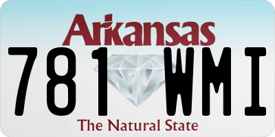 AR license plate 781WMI