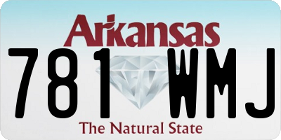 AR license plate 781WMJ