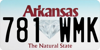 AR license plate 781WMK