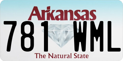 AR license plate 781WML
