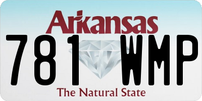 AR license plate 781WMP
