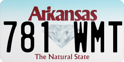 AR license plate 781WMT