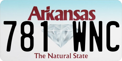 AR license plate 781WNC