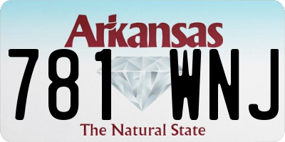 AR license plate 781WNJ