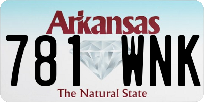 AR license plate 781WNK