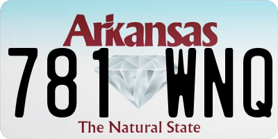 AR license plate 781WNQ