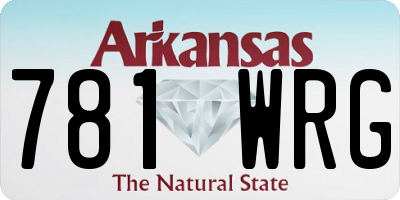 AR license plate 781WRG