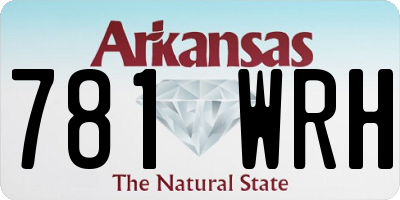 AR license plate 781WRH