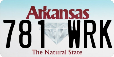 AR license plate 781WRK