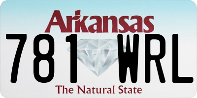 AR license plate 781WRL