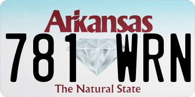 AR license plate 781WRN