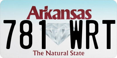 AR license plate 781WRT