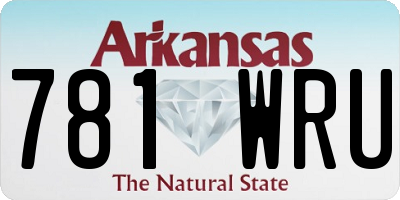 AR license plate 781WRU