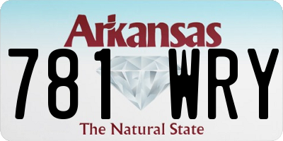 AR license plate 781WRY