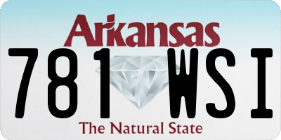 AR license plate 781WSI
