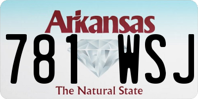 AR license plate 781WSJ