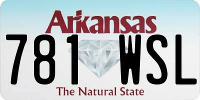 AR license plate 781WSL