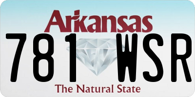 AR license plate 781WSR