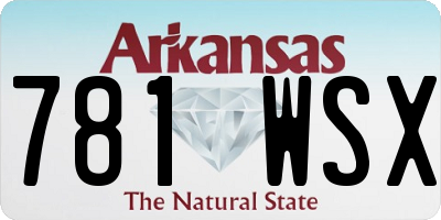 AR license plate 781WSX