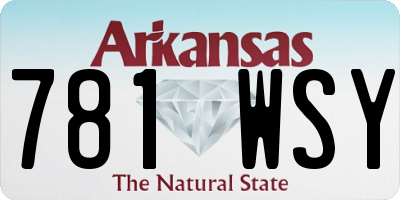 AR license plate 781WSY