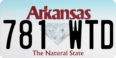AR license plate 781WTD