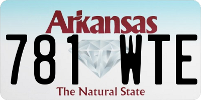 AR license plate 781WTE