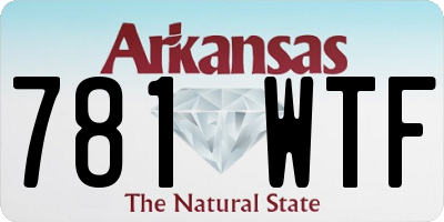 AR license plate 781WTF