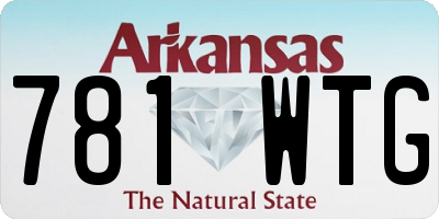 AR license plate 781WTG