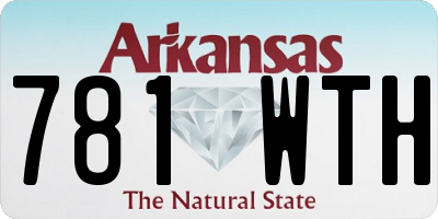 AR license plate 781WTH