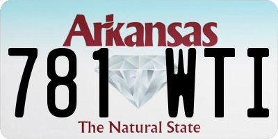 AR license plate 781WTI